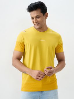 Spykar - Yellow Cotton Half Sleeves T-Shirts