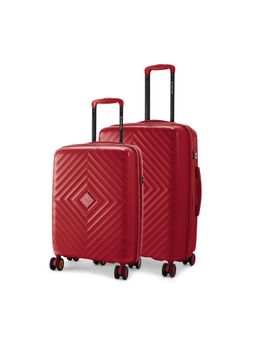 Nasher Miles - Antwerp Polypropylene Maroon Trolley Bags (Pack of 2)
