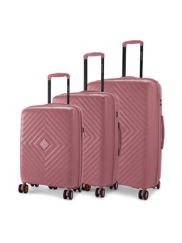 Nasher Miles - Antwerp Polypropylene Bubblegum Mauve Trolley Bag (Pack of 3)