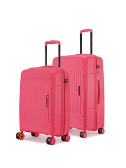 Nasher Miles - Unisex Pink Coorg Hard-Sided Polypropylene Black Trolley Bag (Set of 2)