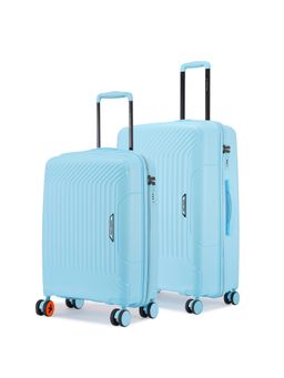 Nasher Miles - Unisex Blue Coorg Hard-Sided Polypropylene Black Trolley Bag (Set of 2)