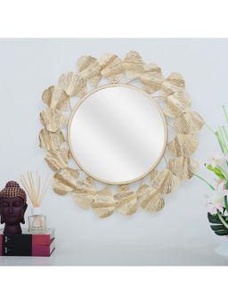 HomeTown - Glamor Iron Mirror In Gold Colour