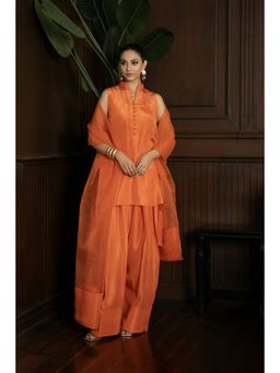 Khushboo & Pankaj - Candy Solid Farshi Kurta and Salwar with Dupatta