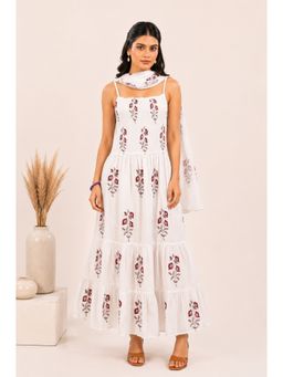 Zari Jaipur - Women White Kurta Pant And Dupatta