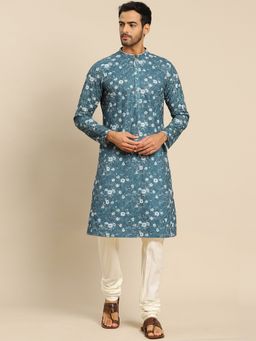 KISAH - Men Blue Kurta Set (Set of 2)