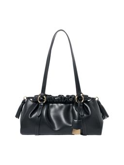 Forever New - Black Pu Solid Handbag