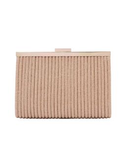 Forever New - Pink Pu Embellished Clutch with Detachable Chain Strap