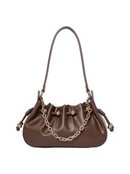 Forever New - Brown Pu Solid Handbag