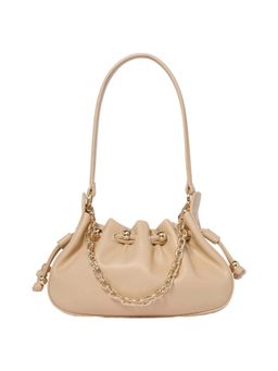 Forever New - Beige Pu Solid Handbag