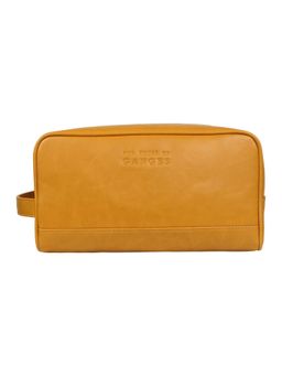 The House Of Ganges - Yellow Pu Solid Pouch