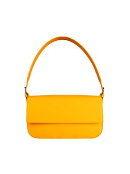 The House Of Ganges - Yellow Pu Solid Handbag