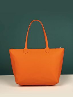 The House Of Ganges - Orange Pu Solid Handbag