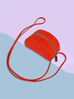 The House Of Ganges - Red Pu Solid Slingbag