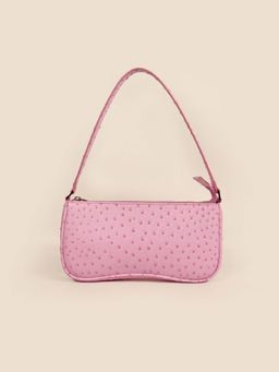 The House Of Ganges - Pink Pu Solid Handheld Bag