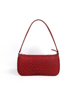 The House Of Ganges - Red Pu Textured Handheld Bag