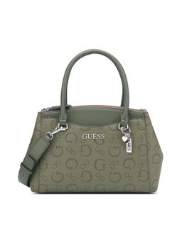 Guess - Olive Pvc Printed Handheld Bag with Detachable Strap