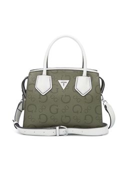 Guess - Olive Pvc Printed Satchel with Detachable Strap