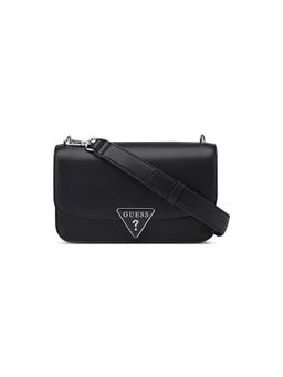 Guess - Black Pu Solid Slingbag with Detachable Strap