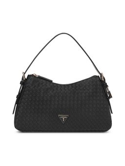 Guess - Black Pvc Textured Handheld Bag