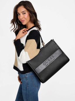 Guess - Black Pu Solid Handbag