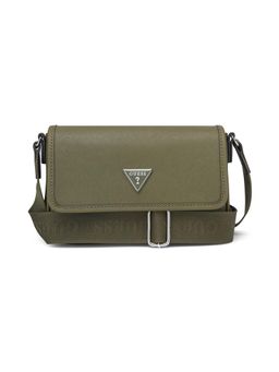Guess - Olive Pvc Solid Slingbag