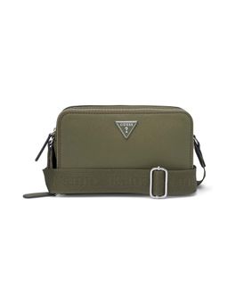Guess - Olive Pvc Solid Slingbag