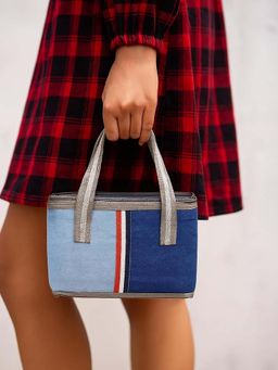 THE PURANI JEANS - Blue Denim Solid Lunch Bag