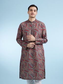 Diwas by Manyavar - Multi-Color Printed Cotton Blend Kurta