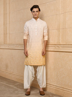 TASVA - Yellow Ombre Polyviscose Kurta and Pyjama
