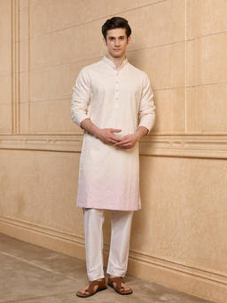 TASVA - Pink Embroidered Polyviscose Kurta and Pyjama