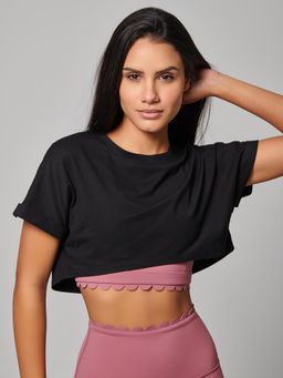 Strongr.Athleisure - Women Boxy Cotton Crop Top