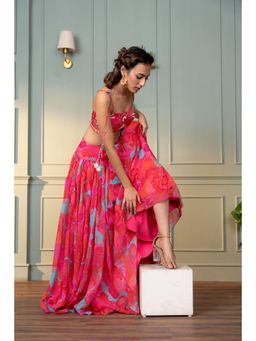 Lavina sippy - Gathered Organza Lehenga with An Embroidered Choli