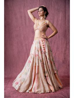 Lavina sippy - Patchwork Lehenga with Hand Embroidered Choli