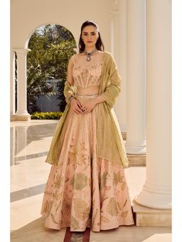 PARUL GANDHI - Misty Forest Embellished Lehenga Set With Dupatta
