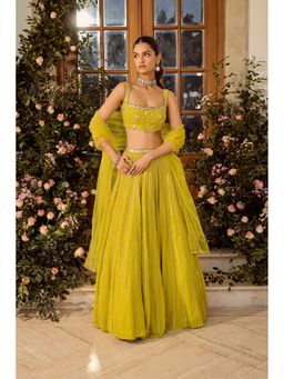 PARUL GANDHI - Glow Embellished Lehenga Set With Dupatta