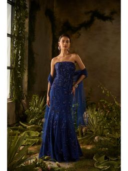 PARUL GANDHI - Aurora Glow Blue Embellished Lehenga Set