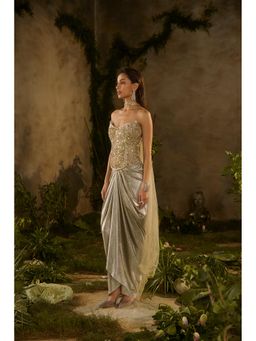 PARUL GANDHI - Lunaria Embellished Drape Skirt Set