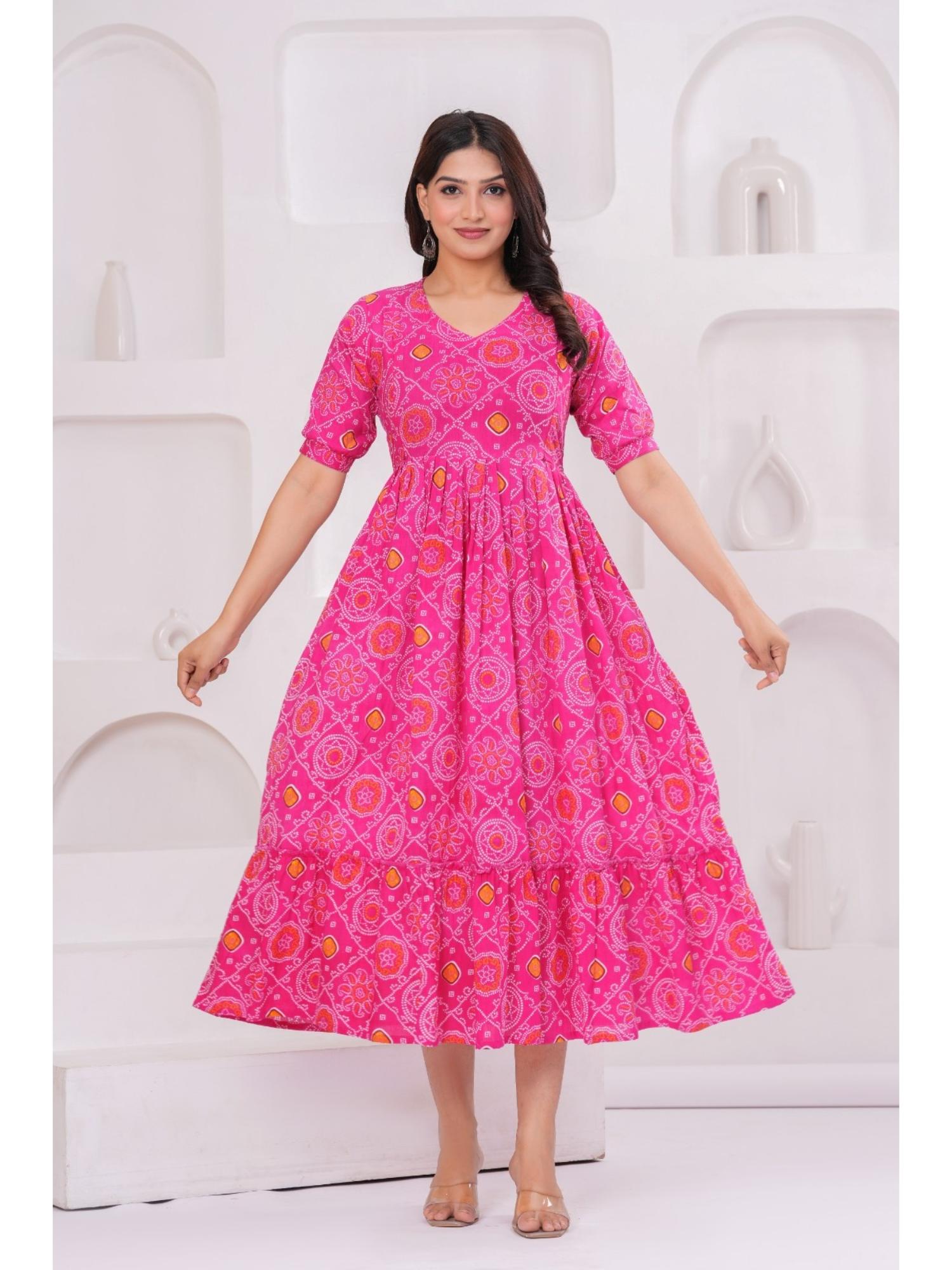 urbanrang Hot Pink Blossom Dress-picture-40