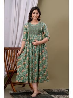 UrbanRang - Sage Green Floral Maternity Dress