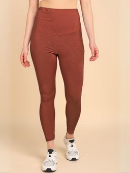 Zelena - Rust Cotton Maternity and Postpartum Leggings - After Delivery Wear