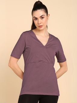 Zelena - Purple Zipless Maternity Feeding Top