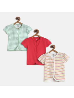 MINI KLUB - Baby Girls Multi Front Open Vest (Set of 3)