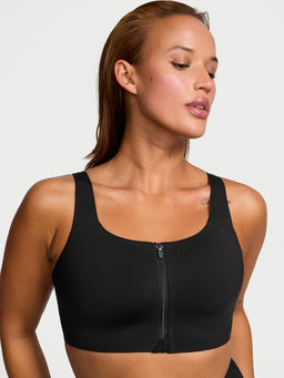 Victoria's Secret - Black New Featherweight Max Front-Close Sports Bra
