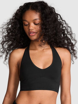 Victoria's Secret - Black Tops Base Stretch Halter Bralette