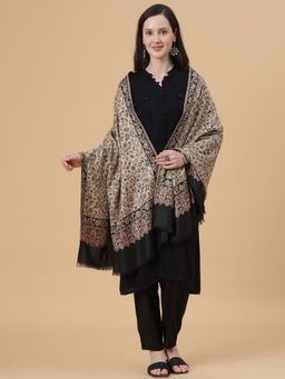 Zamour - Jacquard Paisley Jaal Design Soft Shawl For Women-Beige