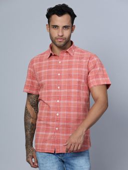 Cantabil - Mens Red Casual Shirt