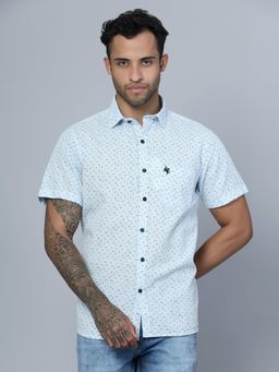 Cantabil - Mens Blue Casual Shirt