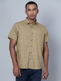 Cantabil - Mens Khaki Casual Shirt