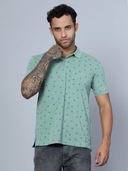 Cantabil - Mens Green Polo T-Shirt