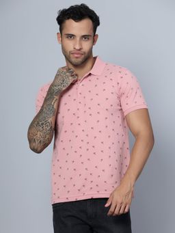 Cantabil - Mens Pink Polo T-Shirt